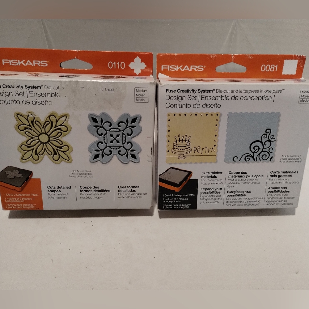 Fiskars Fuse Creativity System | Die-cut & Letterpress Design Set 0081 & 0110